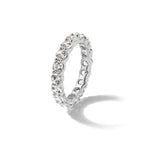 14k White Gold Polished Shared Prong 3 carat Diamond Complete Eternity Band
