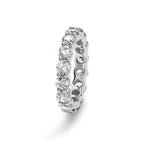 14k White Gold Polished Shared Prong 3 carat Diamond Complete Eternity Band