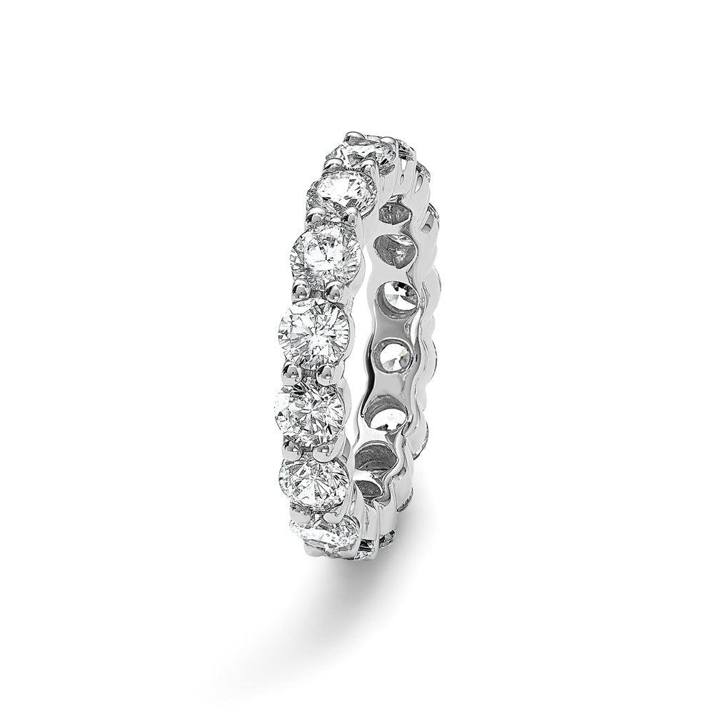 14k White Gold Polished Shared Prong 3 carat Diamond Complete Eternity Band
