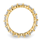 14k Polished Shared Prong 3 carat Diamond Complete Eternity Band