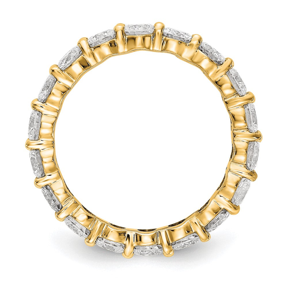 14k Polished Shared Prong 3 carat Diamond Complete Eternity Band