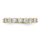 14k Polished Shared Prong 3 carat Diamond Complete Eternity Band