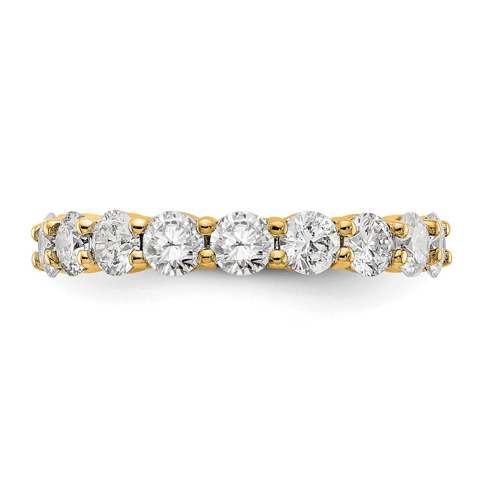 14k Polished Shared Prong 3 carat Diamond Complete Eternity Band