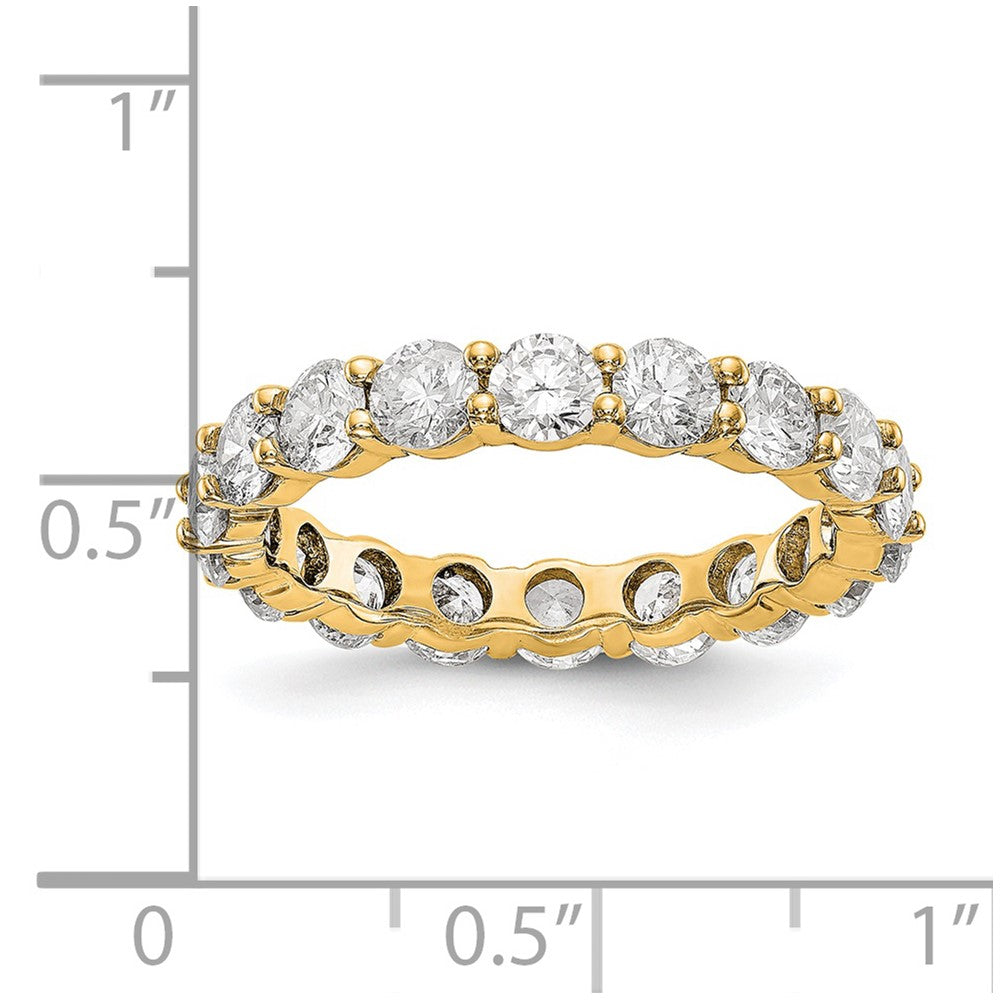 14k Polished Shared Prong 3 carat Diamond Complete Eternity Band