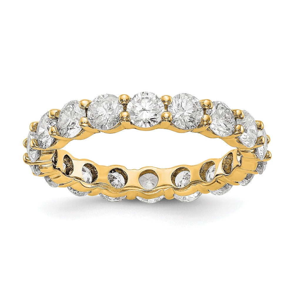 14k Polished Shared Prong 3 carat Diamond Complete Eternity Band