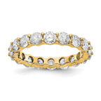 14k Polished Shared Prong 3 carat Diamond Complete Eternity Band