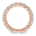 14k Rose Gold Polished Shared Prong 3 carat Diamond Complete Eternity Band