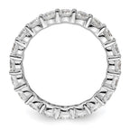 14k White Gold Polished Shared Prong 3 carat Diamond Complete Eternity Band