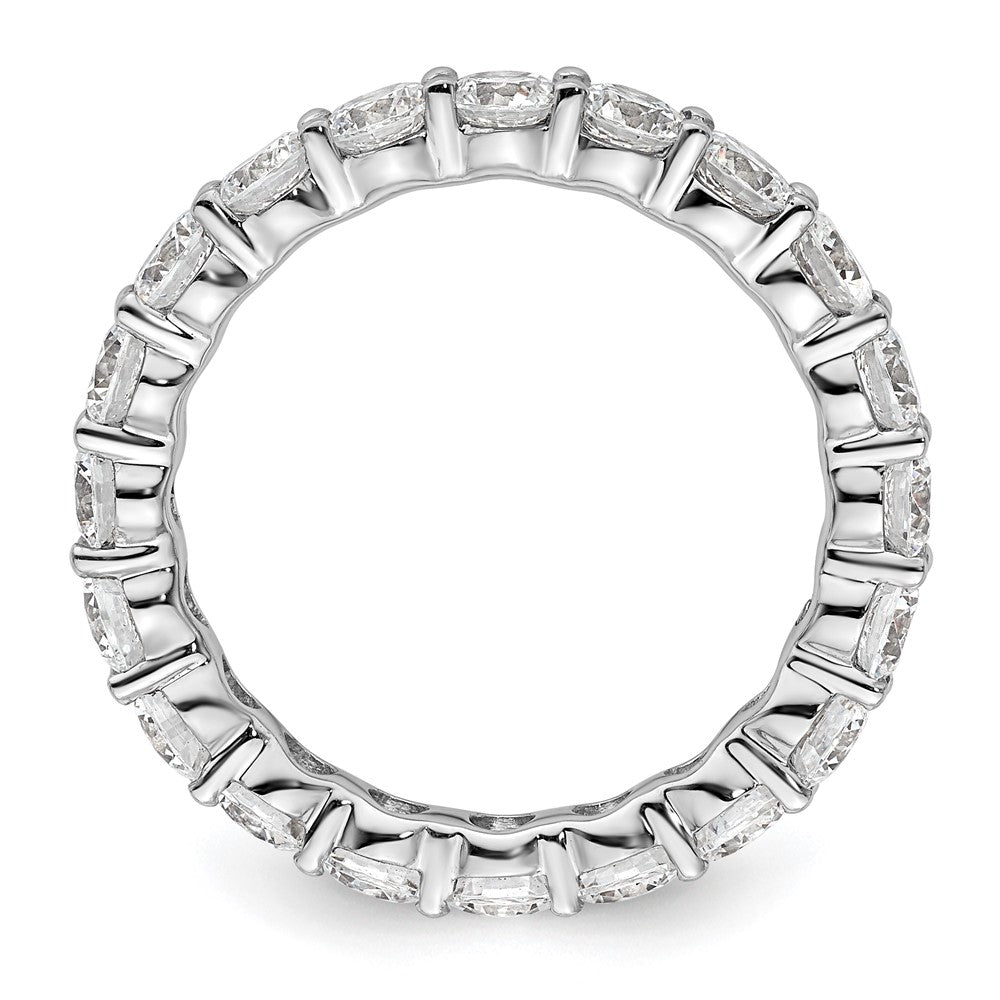 14k White Gold Polished Shared Prong 3 carat Diamond Complete Eternity Band