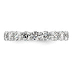 14k White Gold Polished Shared Prong 3 carat Diamond Complete Eternity Band