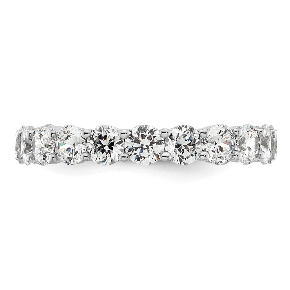 14k White Gold Polished Shared Prong 3 carat Diamond Complete Eternity Band