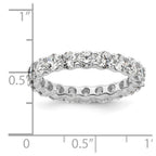 14k White Gold Polished Shared Prong 3 carat Diamond Complete Eternity Band