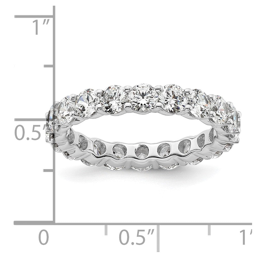 14k White Gold Polished Shared Prong 3 carat Diamond Complete Eternity Band