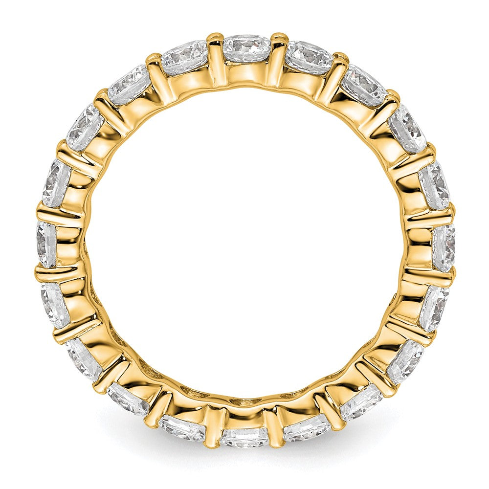14k Polished Shared Prong 3 carat Diamond Complete Eternity Band