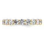 14k Polished Shared Prong 3 carat Diamond Complete Eternity Band