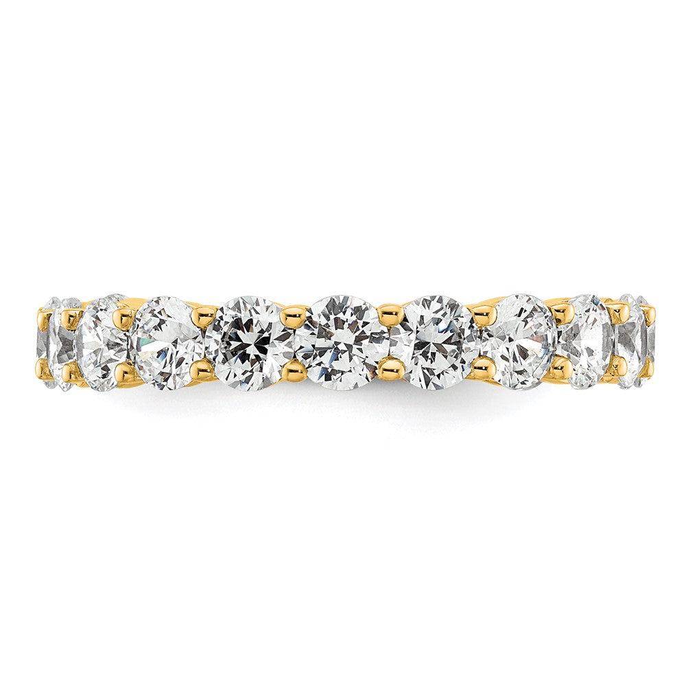 14k Polished Shared Prong 3 carat Diamond Complete Eternity Band