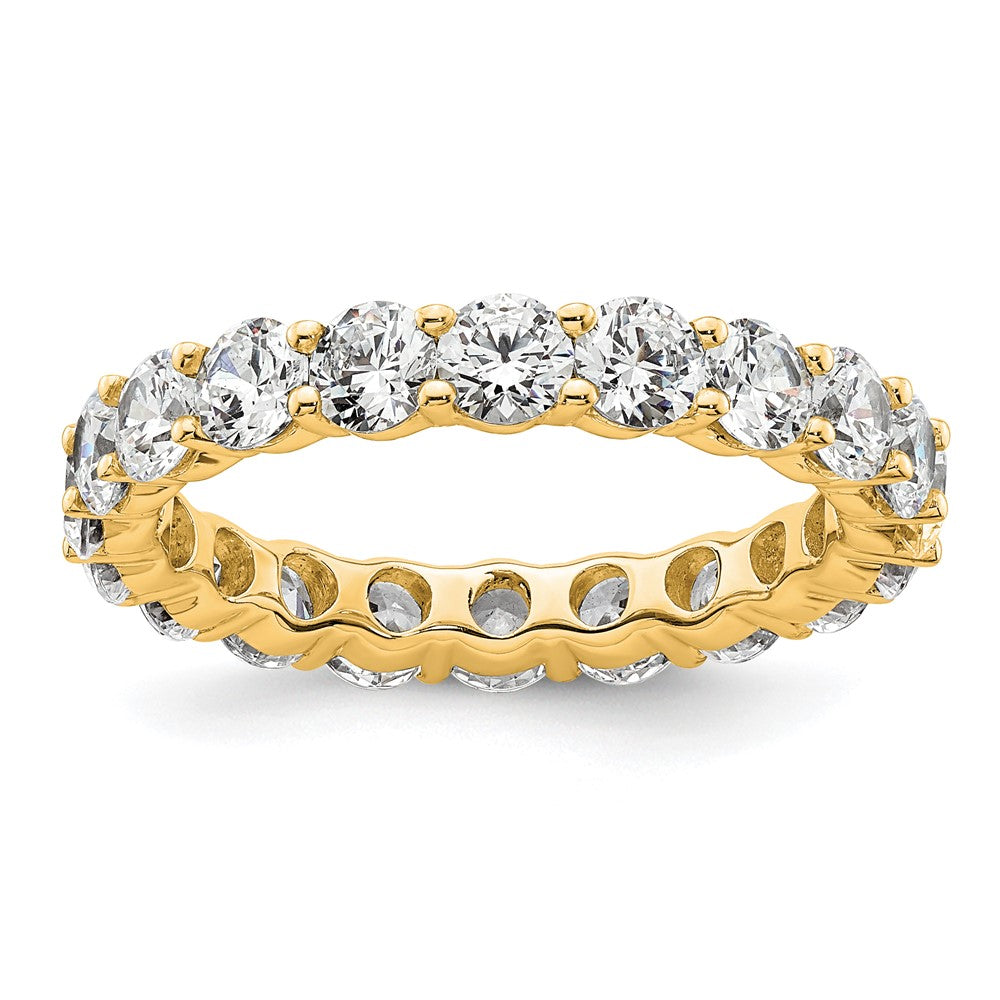 14k Polished Shared Prong 3 carat Diamond Complete Eternity Band