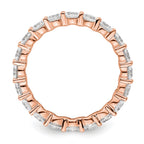 14k Rose Gold Polished Shared Prong 3 carat Diamond Complete Eternity Band