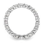 14k White Gold Polished Shared Prong 3 carat Diamond Complete Eternity Band