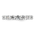 14k White Gold Polished Shared Prong 3 carat Diamond Complete Eternity Band