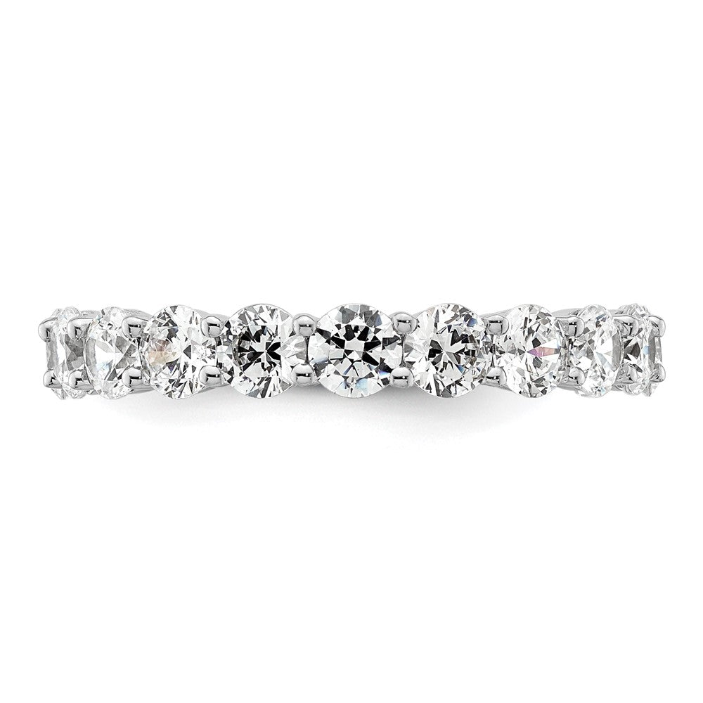 14k White Gold Polished Shared Prong 3 carat Diamond Complete Eternity Band