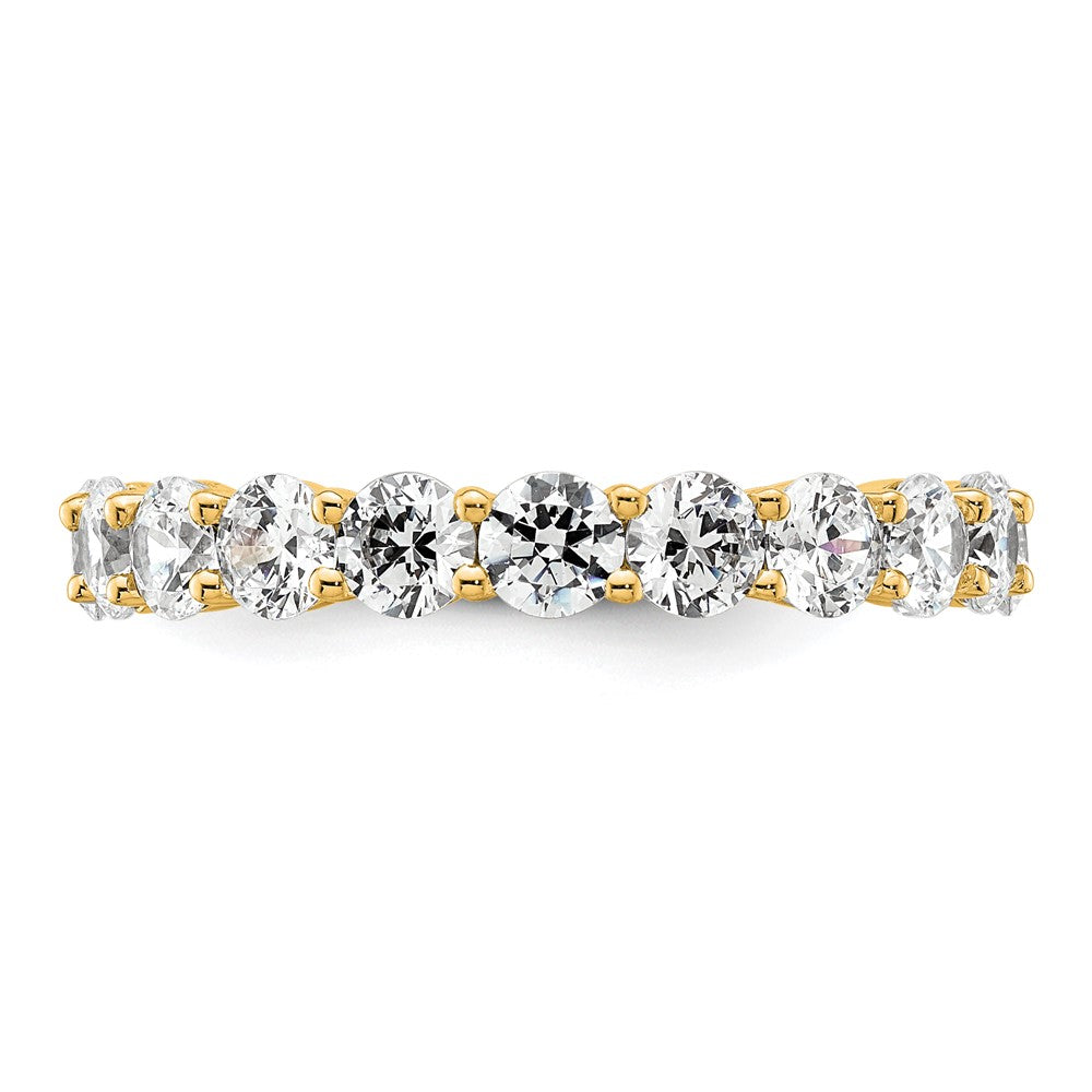 14k Polished Shared Prong 3 carat Diamond Complete Eternity Band