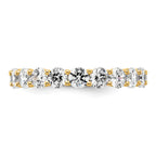 14k Polished Shared Prong 3 carat Diamond Complete Eternity Band