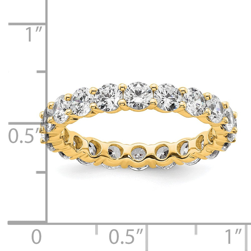 14k Polished Shared Prong 3 carat Diamond Complete Eternity Band