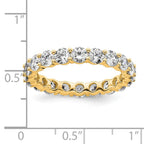 14k Polished Shared Prong 3 carat Diamond Complete Eternity Band