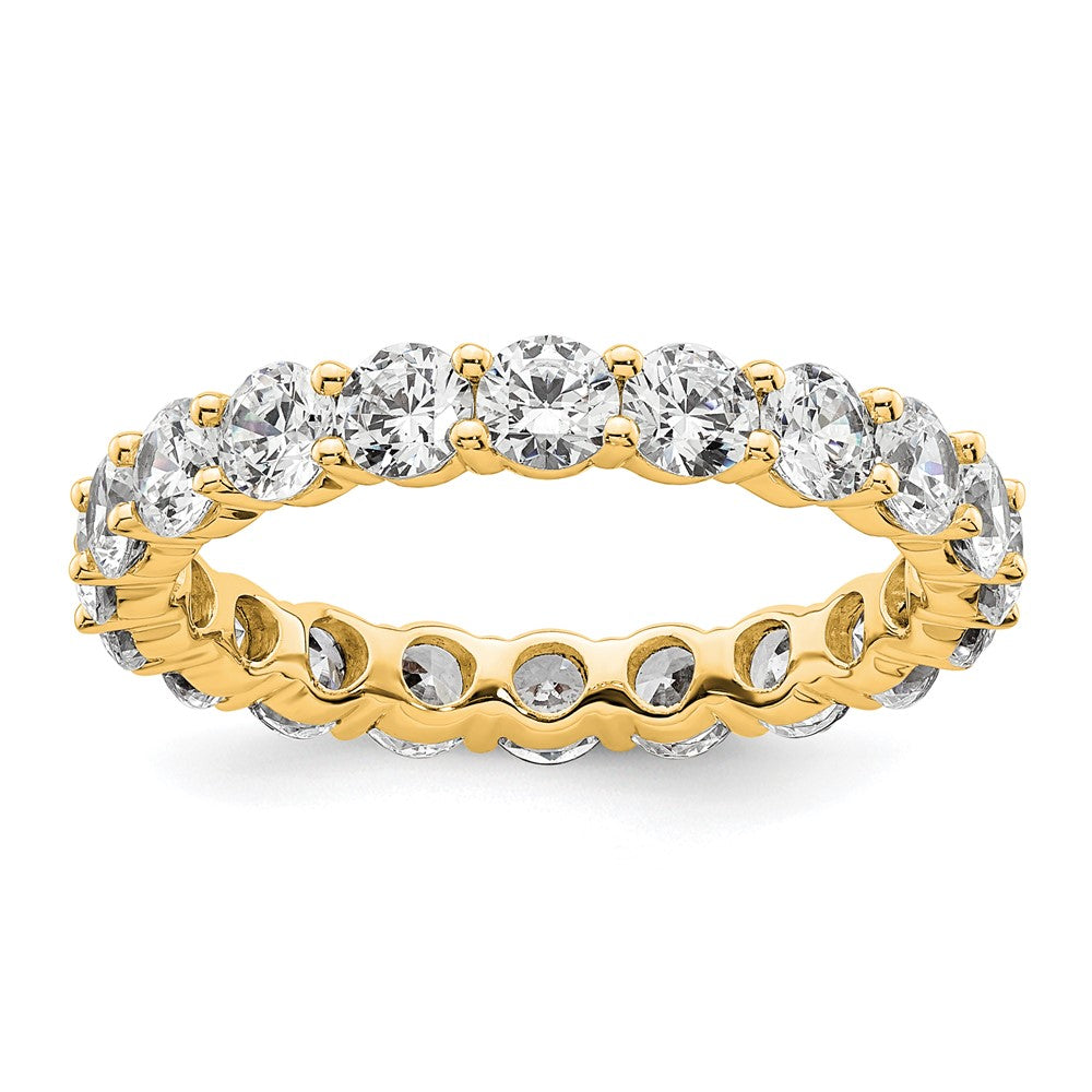 14k Polished Shared Prong 3 carat Diamond Complete Eternity Band