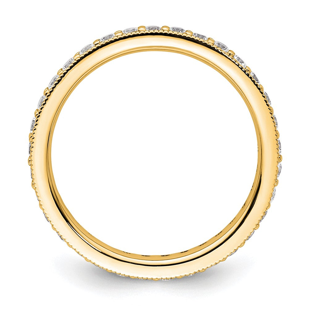 14k Polished Vintage 1/2 carat Diamond Complete Eternity Band