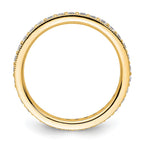 14k Polished Vintage 1/2 carat Diamond Complete Eternity Band