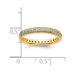 14k Polished Vintage 1/2 carat Diamond Complete Eternity Band