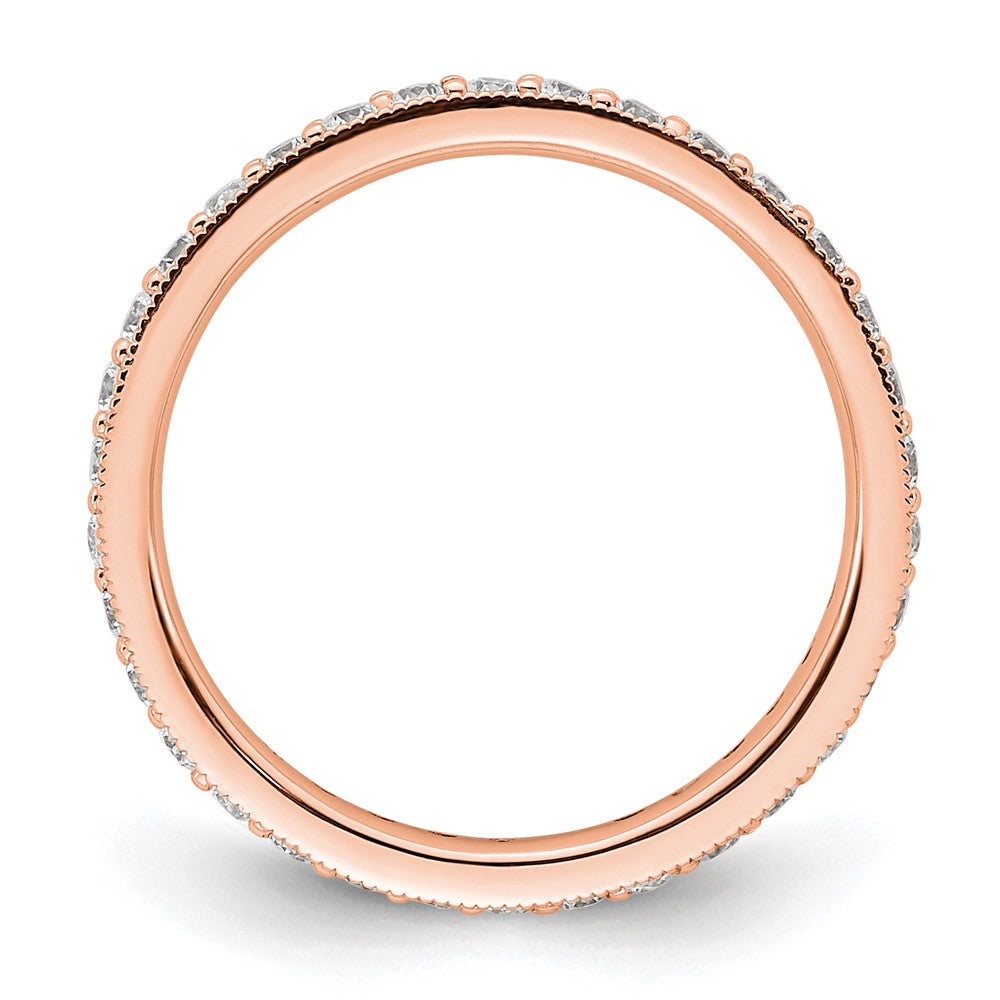 14k Rose Gold Polished Vintage 1/2 carat Diamond Complete Eternity Band