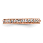 14k Rose Gold Polished Vintage 1/2 carat Diamond Complete Eternity Band