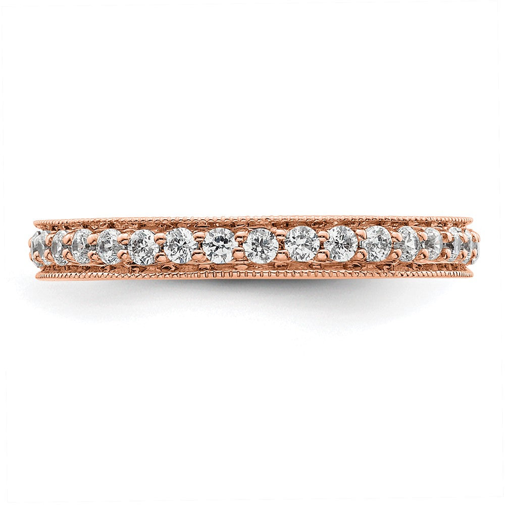 14k Rose Gold Polished Vintage 1/2 carat Diamond Complete Eternity Band