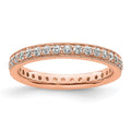 14k Rose Gold Polished Vintage 1/2 carat Diamond Complete Eternity Band