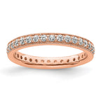 14k Rose Gold Polished Vintage 1/2 carat Diamond Complete Eternity Band
