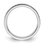 14k White Gold Polished Vintage 1/2 carat Diamond Complete Eternity Band