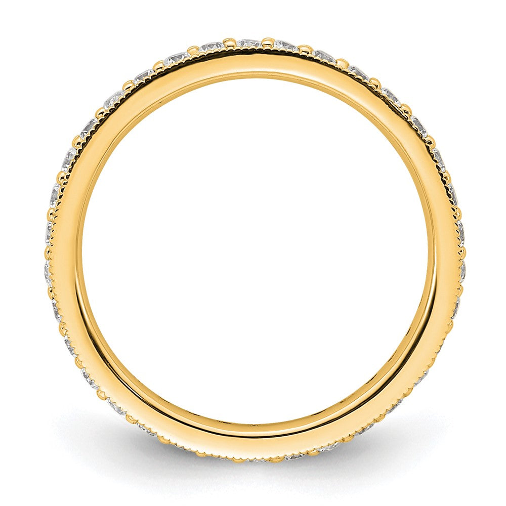 14k Polished Vintage 1/2 carat Diamond Complete Eternity Band