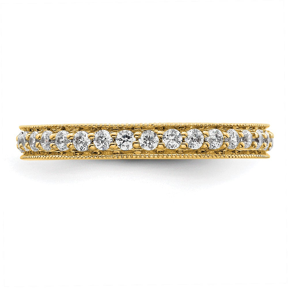14k Polished Vintage 1/2 carat Diamond Complete Eternity Band