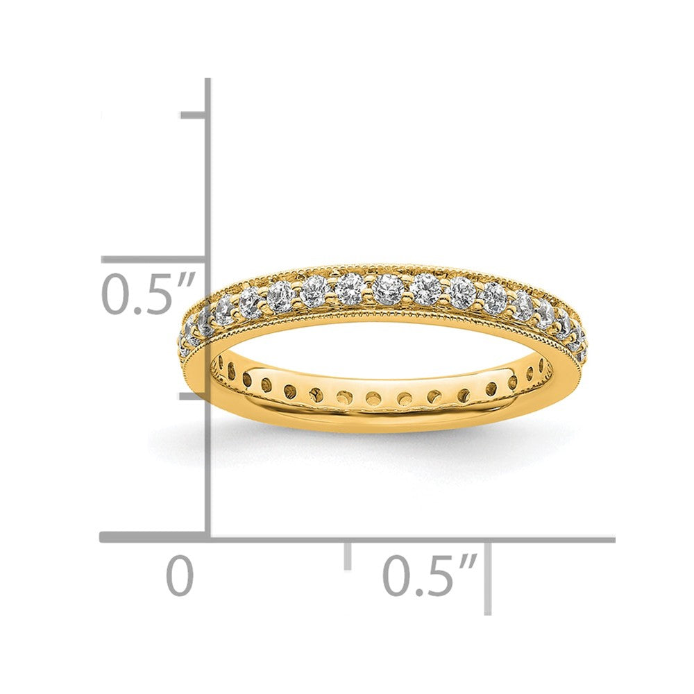 14k Polished Vintage 1/2 carat Diamond Complete Eternity Band