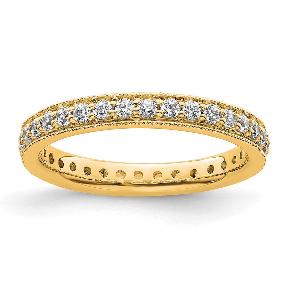 14k Polished Vintage 1/2 carat Diamond Complete Eternity Band