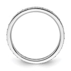 14k White Gold Polished Vintage 1/2 carat Diamond Complete Eternity Band