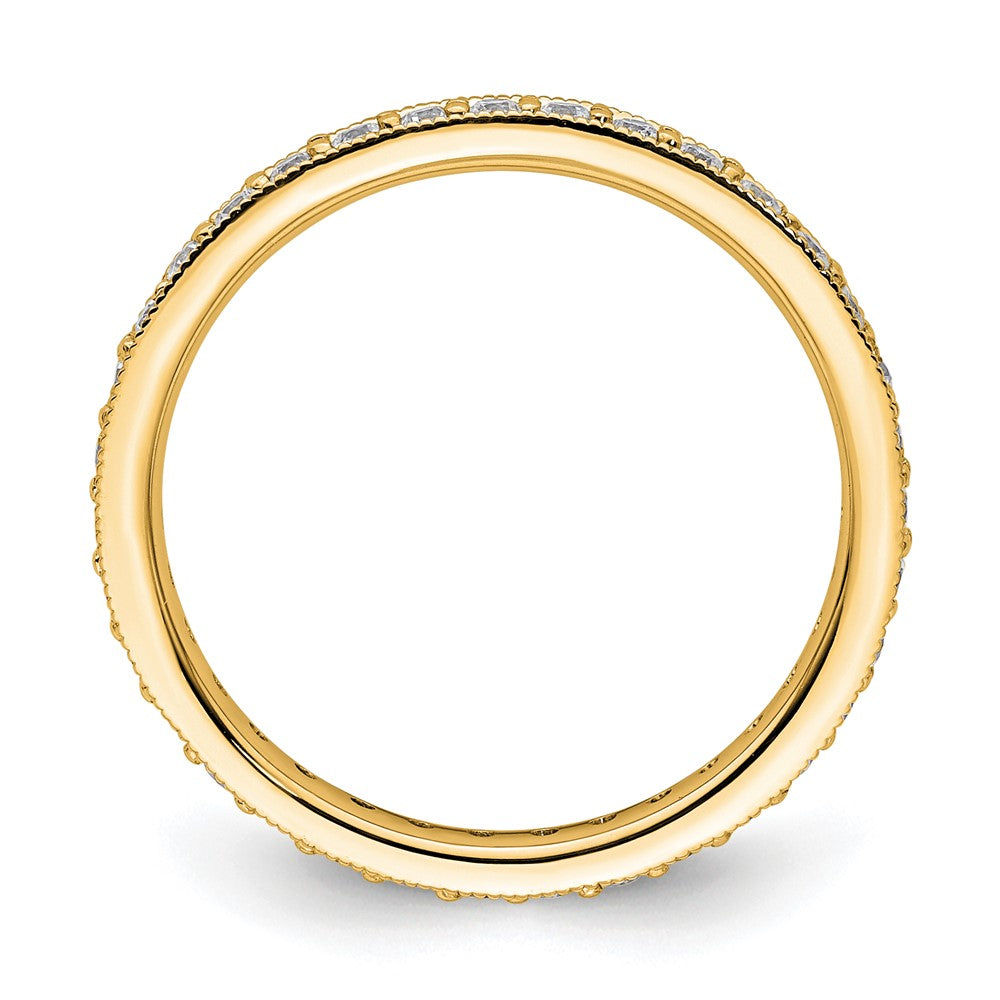 14k Polished Vintage 1/2 carat Diamond Complete Eternity Band