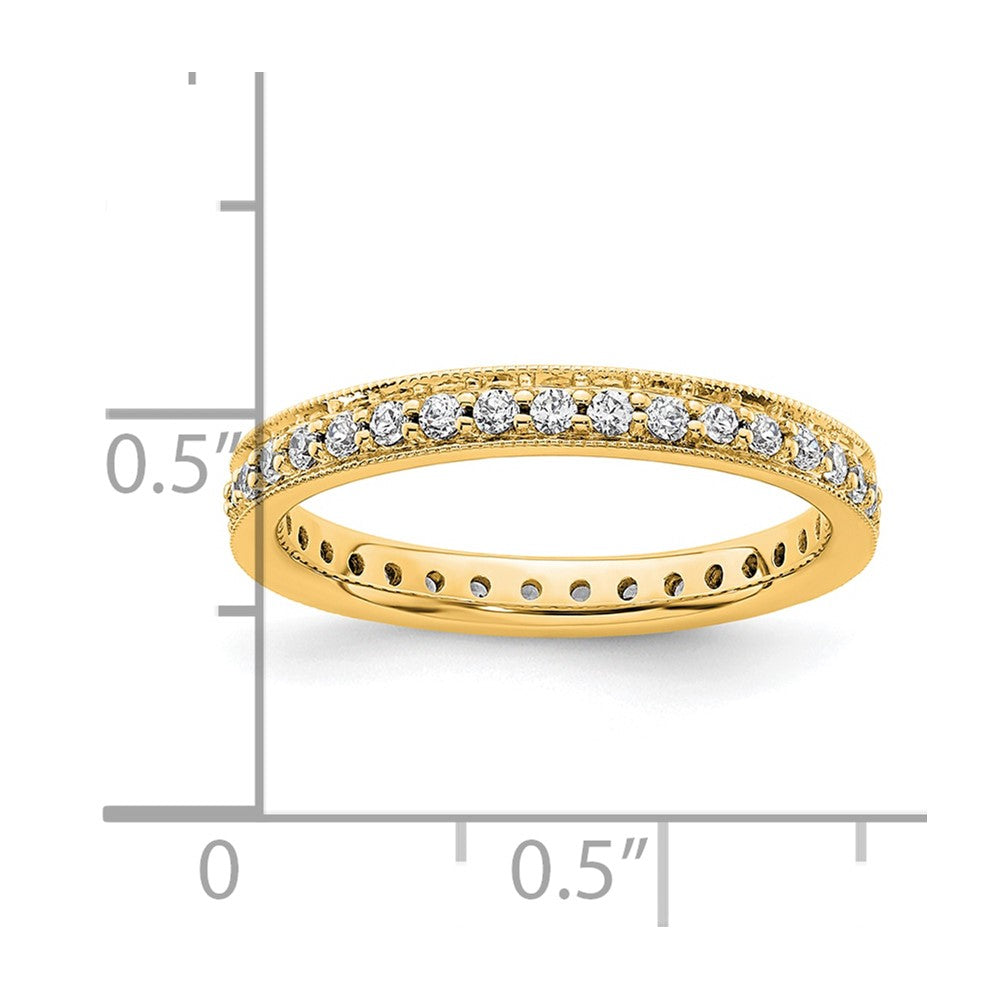 14k Polished Vintage 1/2 carat Diamond Complete Eternity Band