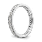 14k White Gold Polished Vintage 1/2 carat Diamond Complete Eternity Band