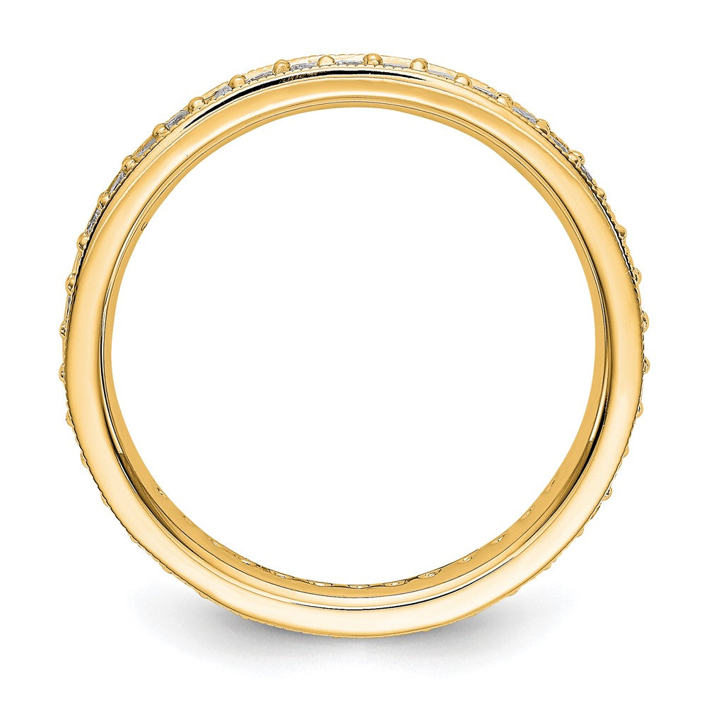 14k Polished Vintage 1/2 carat Diamond Complete Eternity Band