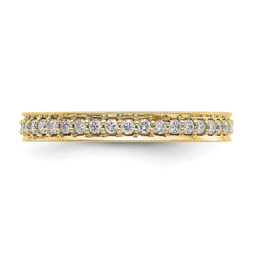 14k Polished Vintage 1/2 carat Diamond Complete Eternity Band