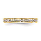 14k Polished Vintage 1/2 carat Diamond Complete Eternity Band